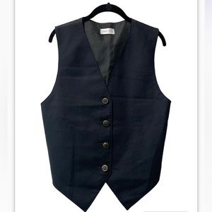 Bianca 💯 Pure Virgin Wool Unisex Black Vest  Size 6Tall